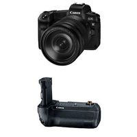 Canon EOS R Mirrorless Digital Camera w/ 24-105mm Lens and Battery Grip, Black