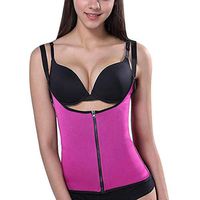 Waist Support Belt Waist Trainer Corset Neoprene 3-Layer Patch Underwear Body Shaper Women Slimming Sheath Shapewear Abdomen Top Vest Lumbar Support (Color : Rose Red, Size : M)
