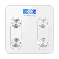 Daily necessities LTD Smart Bathroom Electronic Scales, LCD Display Tempered Glass Precision Electronic Scale, Portable USB Charging Anti-Rollover Body Electronic Scale