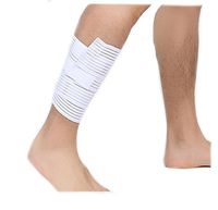 EUBUY 1pcs High Elasticity Calf Thigh Support Knee Brace Compression Wrap Support Bandage Brace Guard Injury Pain Sports Pad White