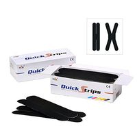 Nasara QuickStrips Precut Kinesiology Tape Strips - 8" X Pattern - 15 Pack: Black