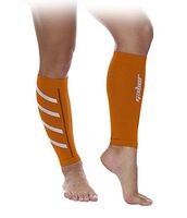 Gabor Fitness Graduated 20-25mm Hg Compression Running Leg Sleeves, Medium, Orange