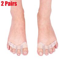 2 Pairs Silicone Gel Toe Separator Straightener Spreader Alignment Bunion Pain