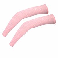 Compression Arm Sleeve For Men Women UV Protection Tactel Printing Fabric 1 Pair Orange S