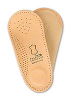 3/4 Light Orthotic Shoe Insoles Inserts Tacco Elastic – Light Arch Support and Shock Absorbing Pads – Vegetable Tanned Leather – Made in Germany (39 EUR/US L8)
