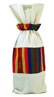 Handmade Guatemalan Wine Gift Bag - Subtle Rainbow