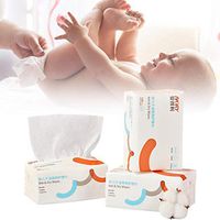 Dry Baby Wipes, Gentle Disposable Cleansing Cloths, 3 X100 Pack Dry Wipe Size Is5.917.87in, for Runny Noses, Drool, Meal Time & Nursing