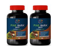 Brain Booster Capsules - Pine BARK Extract 100 MG - Pure and Potent Ingredients - Cholesterol and triglycerides Supplement - 2 Bottles 180 Capsules