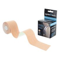 Spidertech Single Roll [Beige]. Preferred by Athletes. Reduce Pain and Inflammation, high-Grade Cotton Material, Help re-Train Muscles. Kinesiology Tape for Shoulder, Knee, Back, Legs, Calf, etc
