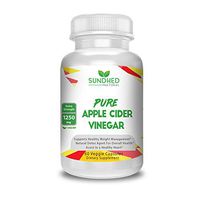 Sundhed Natural Pure Apple Cider Vinegar - 1250mg Natural Detox Cleanse, Appetite Suppressant & Bloating Relief, Supports Blood Sugar & Immune System, Assists Weight Loss and Digestion, Fat Burner