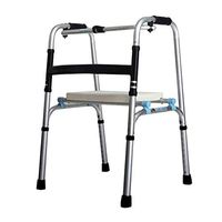 Bariatric Adult Walking Frame Lightweight | Folding Walker with seat for Seniors | Mobility Aid for Handicap Adjustable Height (Short, Standard, Tall People)