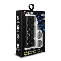 LIR2032 Rechargeable Battery Charger with High Capacity 3.7V 70mA 4pcs Button Batteries Can Replace Coin Cell Lithium ML2032