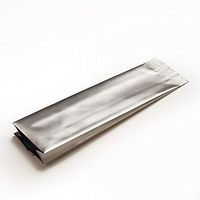 50ea - 3-1/4 X 2-1/2 X 13 Silver Foil Gusset Bag-Pkg - 5.4 mil Thick Gusset - 2 1/2"