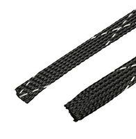 Braided Sleeving, 0.500 in, 100 Ft, Black