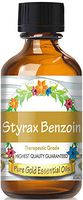 Pure Gold Styrax Benzoin Essential Oil, 100% Natural & Undiluted, 60ml