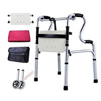 Walking Stick with Stool Anti-Slip Drive Folding Light Weight Walking Frame Elderly Walking Aids Old Man Assisted Disabled Multifunctional