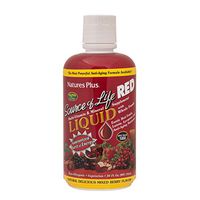 NaturesPlus Source of Life Red Liquid - 30 fl oz - Mixed Berry Flavor - Red Superfood Whole Food Multivitamin, Antioxidant - Anti-Aging Nutrients - Energy Boost - Vegetarian, Gluten-Free - 30 Servings