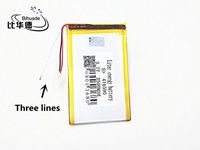 BIHUADE 3 line 3.7V 416590 3500MAH Lithium Polymer Li-Po Rechargeable Battery for DIY Mp3 MP4 MP5 GPS