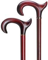 Men Handsome Derby Burgundy Maple Cane  -Affordable Gift! Item #DHAR-9765400