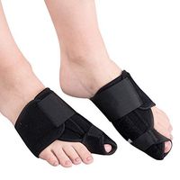 LLDY Bunion Corrector and Big Toe Stretcher - Bunion Splints Big Toe Straighteners Separators Night Time Hallux Valgus Splints for Bunion Relief 2PCS,Black,L
