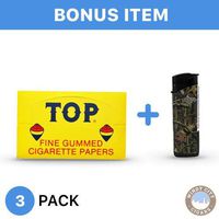 TOP Rolling Papers - Original (3) with LED Lighter