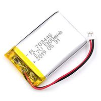 AKZYTUE 3.7V 1300mAh 703448 Lipo Battery Rechargeable Lithium Polymer ion Battery Pack with JST Connector