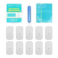 Self-Adhesive Electrodes Pad -TENS Unit Reuseabl-Non Irritating by Yunoun (2×4 10 Back)