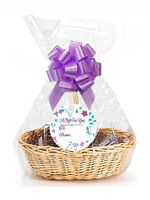 Lavendar Blossom 2Pack Designer Cello Bags/Tags/Bows Cellophane Jumbo Gift Basket Packaging Bags Flat 30" x 40"