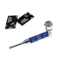 Premium Sculpture Design Metal Tool, Long Handle with Lid and Drawstring Bag (Blue)