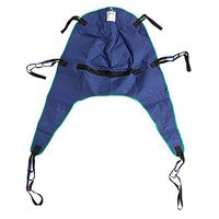 Drive Medical Divided Leg Patient Lift Sling with Headrest, Blue, Medium