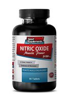 Nitric Oxide pre Workout Powder - Nitric Oxide Muscle Power 3150mg - Faster Recovery Time (1 Bottle - 90 Tablets)