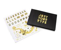 Just Your Type, Book of Personalised Gold Foil Stickers - Luckies of London