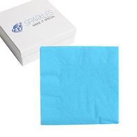 Sparkles Make It Special 50 pcs 2-Ply 5" inch Paper Napkins - Aqua Blue - Cocktail Drink Party Wedding Reception