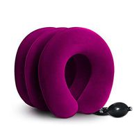 WAOBE Cervical Traction Home Therapy Device Stretch Neck Support Inflatable Neck Medical Pillow Cervical Spondylosis Correction, Pink