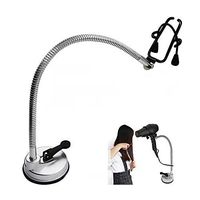 Hands Free Hairdryer Holder with Sucker, Stainless 360 Degrees Rotation, for Women and Pets Hair Drying
