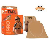 KT Tape Pro Kinesiology Therapeutic Sports Tape, 20 Precut 10 inch Strips, Stealth Beige, Latex Free, Water Resistance, Pro & Olympic Choice