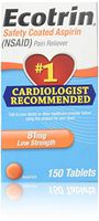 Ecotrin Aspirin, Low Strength, 81 mg, Tablets 150 ct (Pack of 6)