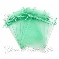 100 pcs 3x4" (8x10cm) Organza Bags Wedding Favor Bags Party Gift Bags Candy Bag Jewelry Pouch Drawstring Bag FB777 (Mint Green - FB048)