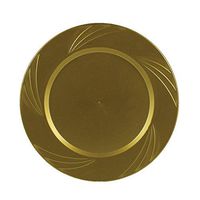 Maryland Plastics 15 Count Newbury Dinner Plate, 10-3/4", Gold