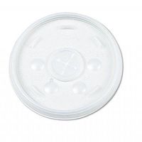 DCC16SL - Plastic Lids, for 16-oz. Hot/Cold Foam Cups, Slip-Thru Lid, White