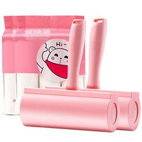 Clothing Sticky hair roller Sticky Brush, Oblique Tearing Roller Widening Clothes Hair Remover Clothing Desktop Dust Collector (60 Sheets Per Roll) Sticky paper (color : 2 handle+6 rolls of paper)
