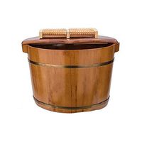 Foot Tub ，Double Ear Wooden Tub,Foot Spa Wooden Tub,Foot Basin Wooden Bucket，Cedar Foot Bath Barrel,Household Foot Bath Barrel