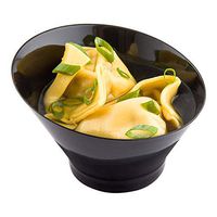 Incline Bowl, Black Inclined Bowl - 6.5 Ounce Premium Plastic - Serve Desserts, Appetizers, Salads and More - 100ct Box - Restaurantware