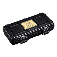 CHENTAOCS Cigar Box, Portable Travel Cedar Wood Cigar Box, Humidor, Black, White, Red, Orange Products (Color : Black)