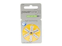 Power One Zinc Air Mercury Free Hearing Aid Batteries, (Yellow), P10, (240 Count)