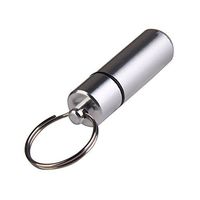 1PC Mini Pill Boxes Keychain Round Aluminum Alloy Pills Bottle Portable Medicine Drug Holder Keyring Container