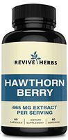 Hawthorn Berry 4:1 Extract - Naturally Support Cardiovascular Health - 665 MG Extract Per Serving, 60 Servings, 60 Capsules - by Revive Herbs