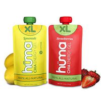 Huma Chia Energy Gel - XL (3 Servings) - Strawberries & Lemonade, 4 Pouches - Premier Sports Nutrition for Endurance Exercise