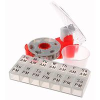 Medifacx ProRx Disc Pill Cutter with 1 Pill Catch Cup and Large 7 Day AM/PM Pill Planner