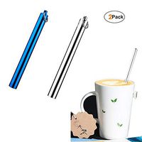Metal Straws Drinking Straws, Stainless Steel Straws Reusable -Telescopic Ultra Long Rainbow Color Straw with Cleaning Brush for Travel,Household, Outdoor, Party (Red)